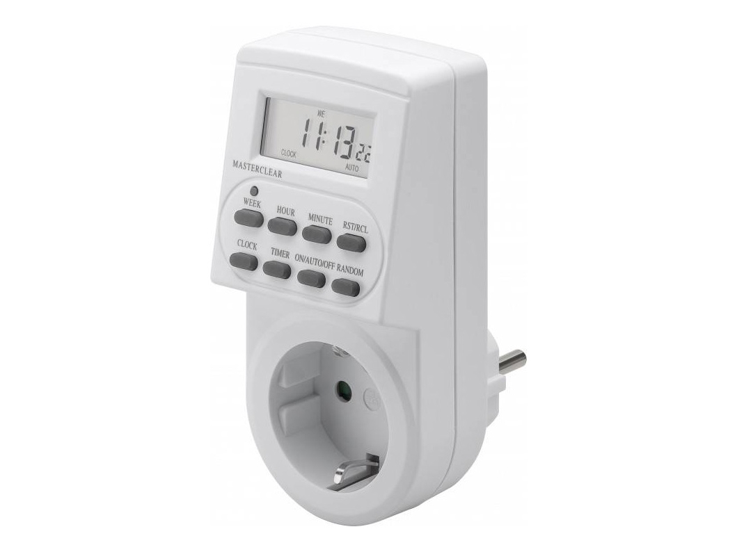 51277, Daglig Ugentlig Timer, Hvid, Digital, Lcd, Knapper, 1 Min. fra Goobay