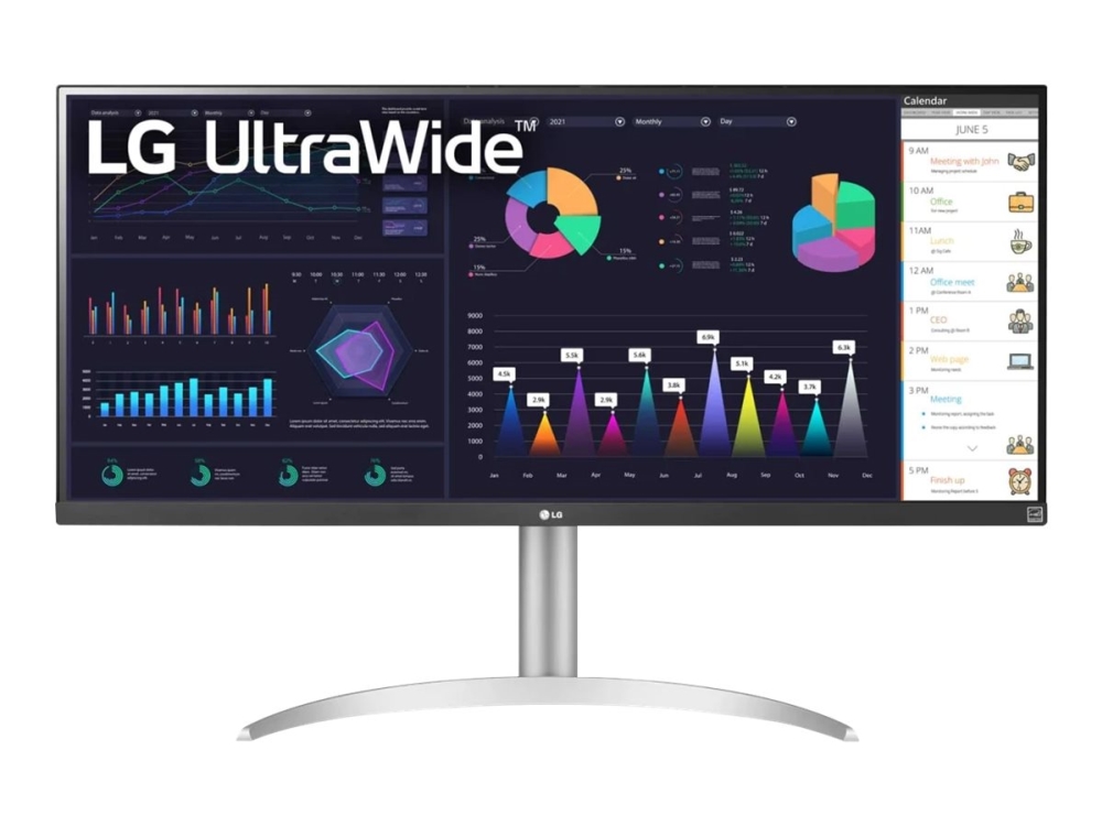 Lg 34wq650 W   Led Skærm   34"   2560 X 1080 Uwfhd @ 100 Hz   Ips   400 Cd M²   1000:1   Displayhdr 400   1 Ms   Hdmi, Displayport, Usb C   Højtalere fra Lg Electronics