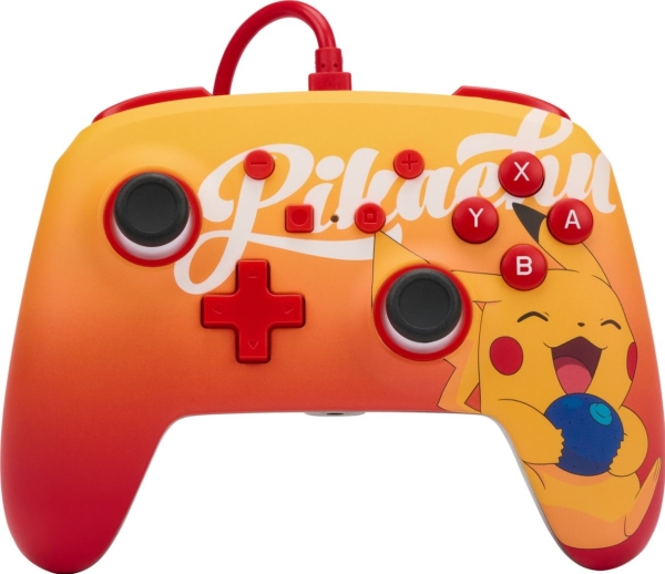 Controller Til Nintendo Switch (med Kabel, Pikachu Oran Berry, Officielt Licenseret) fra Powera