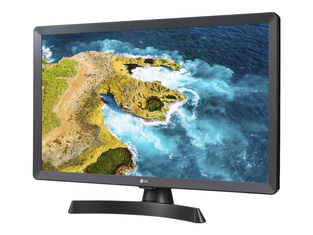 Lg 24tq510s Pz   Led Skærm Med Tv Tuner   Smart   23.6"   1366 X 768 Hd   250 Cd M²   1000:1   14 Ms   2xhdmi   Højtalere   Sort, Jerngrå fra Lg Electronics