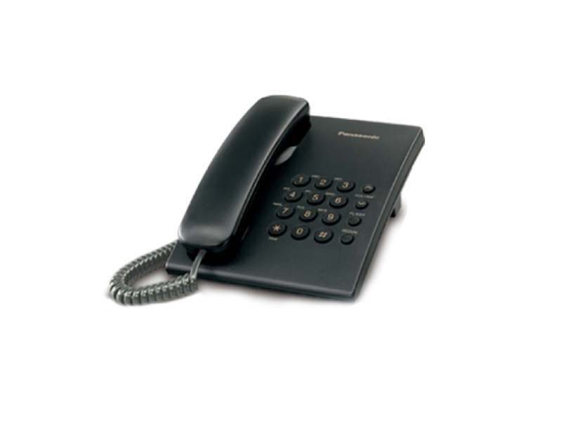 Kx Ts500, Analog Telefon, Forbundet Håndsæt, Sort fra Panasonic