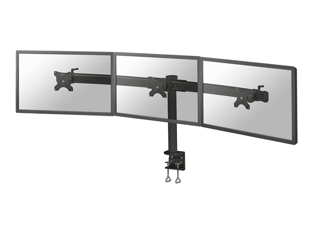 Neomounts Fpma D700d3   Monteringssæt   For 3 Lcd Skærme   Sort   Skærmstørrelse: 10" 27"   Klemmemonterbar, Skrivebordsmonterbar fra Newstar
