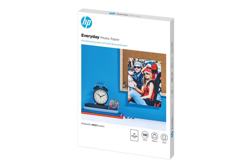 Hp Everyday Photo Paper   Fotopapir   Skinnende   100 Ark   A4   200 Gsm fra Hewlett-packard
